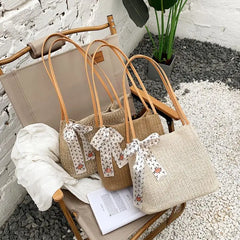Summer Beach Straw Shoulder Bags for Women High Crossbody
