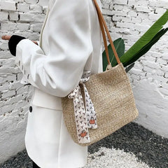 Summer Beach Straw Shoulder Bags for Women High Crossbody