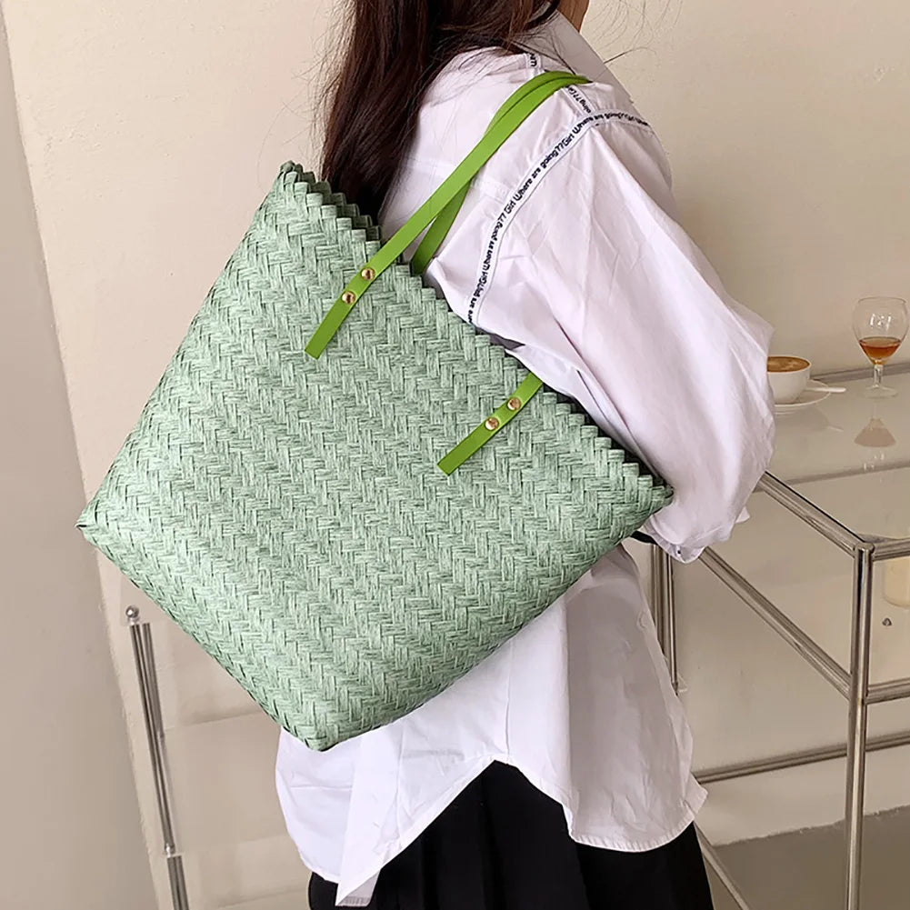 Summer Beach Hand-Woven Straw Shoulder Bag