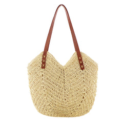 Summer Beach Vacation Women's Straw Hand Woven Tote Bag