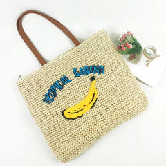 Summer Bohemia Shoulder Bags Large Beach Tote Handbags Straw Bag for Women