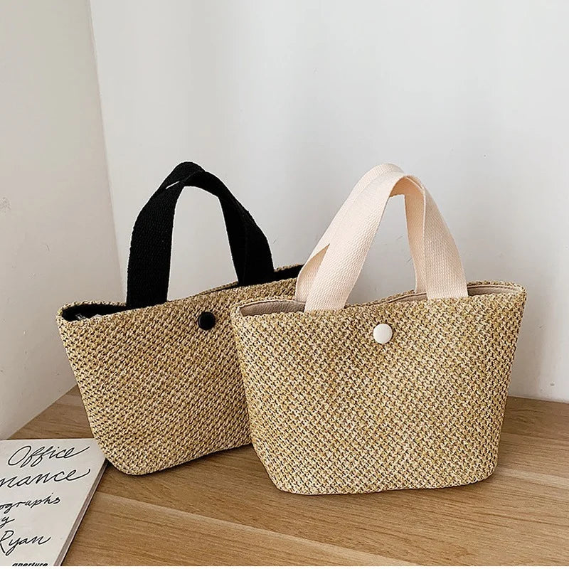 Bohemian Weaving Straw Beach Bag Handbags Travel Totes