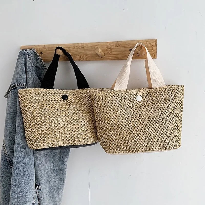Bohemian Weaving Straw Beach Bag Handbags Travel Totes