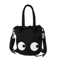 Summer Bucket Bags for Women Casual Tote Bag Nylon Big Eyes Shoulder Bag