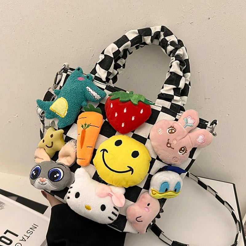 Summer Canvas Bags for Women Funny Cartoon Tote Bag