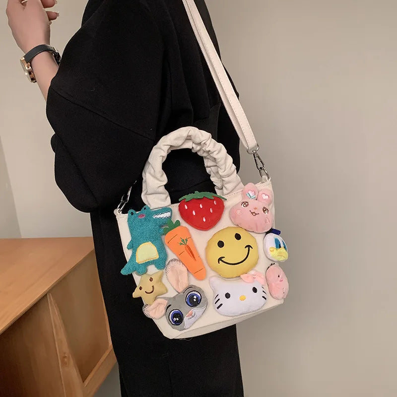 Summer Canvas Bags for Women Funny Cartoon Tote Bag