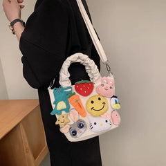 Summer Canvas Bags for Women Funny Cartoon Tote Bag