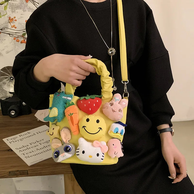 Summer Canvas Bags for Women Funny Cartoon Tote Bag