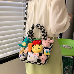 Summer Canvas Bags for Women Funny Cartoon Tote Bag