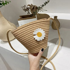 Summer Daisy Flower Shoulder Bag Lightweight Beach Crossbody Purse