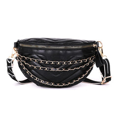 Summer Chain Waist Bag Woman Fanny pack Phone Pack Leather Shoulder Crossbody Ch