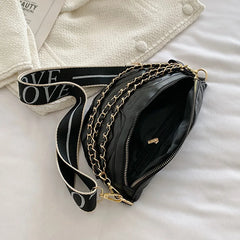 Summer Chain Waist Bag Woman Fanny pack Phone Pack Leather Shoulder Crossbody Ch