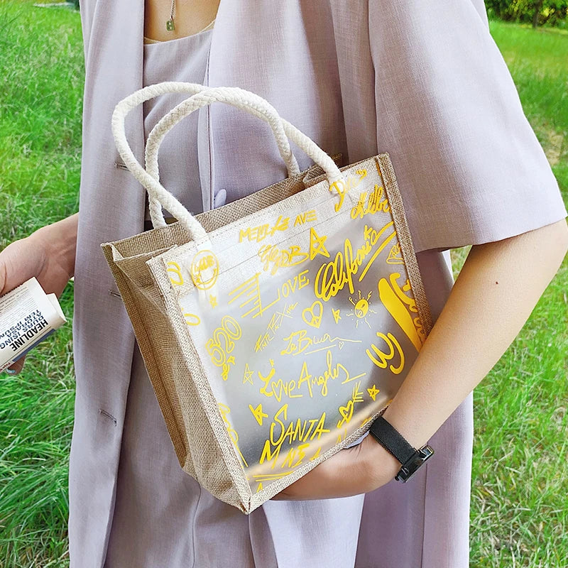 Summer Clear Handbag PVC Transparent Bags Women Handbags Beach Jelly Purse