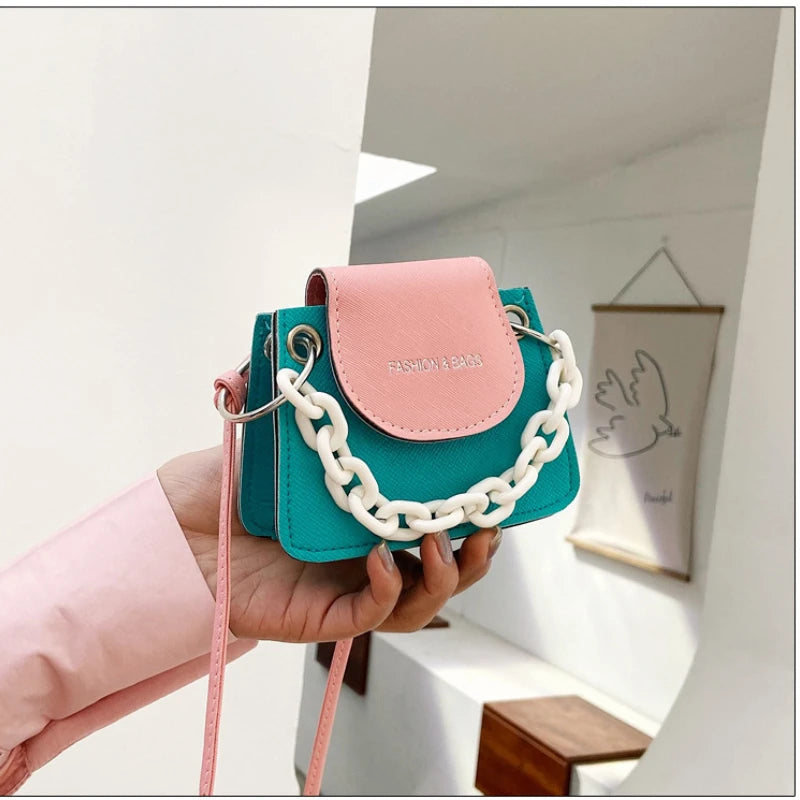 Summer Contrast Mini Crossbody Bags for Women Small Shoulder Messenger Bag