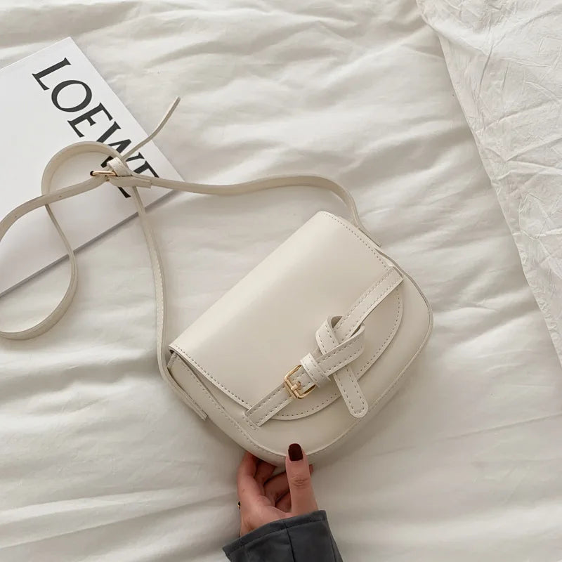 Summer Ladies Handbag Saddle Bag Shoulder Bag PU Leather Women Messenger Crossbo