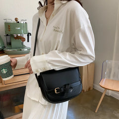 Summer Ladies Handbag Saddle Bag Shoulder Bag PU Leather Women Messenger Crossbo