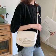 Summer Ladies Handbag Saddle Bag Shoulder Bag PU Leather Women Messenger Crossbo