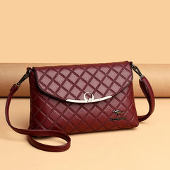 Summer Plaid Crossbody Bag Women Messenger Bag Lock Cross Body