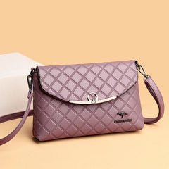 Summer Plaid Crossbody Bag Women Messenger Bag Lock Cross Body