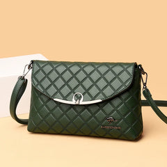 Summer Plaid Crossbody Bag Women Messenger Bag Lock Cross Body
