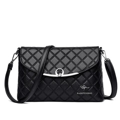Summer Plaid Crossbody Bag Women Messenger Bag Lock Cross Body