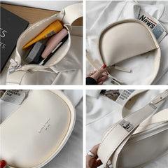 Summer Saddle Shoulder Crossbody Bag for Women Wide Strap Underarm Handbags