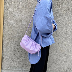 Summer Girl Shoulder Dumpling Small Bag Female Mini Pleated Crossbody Soft Bag
