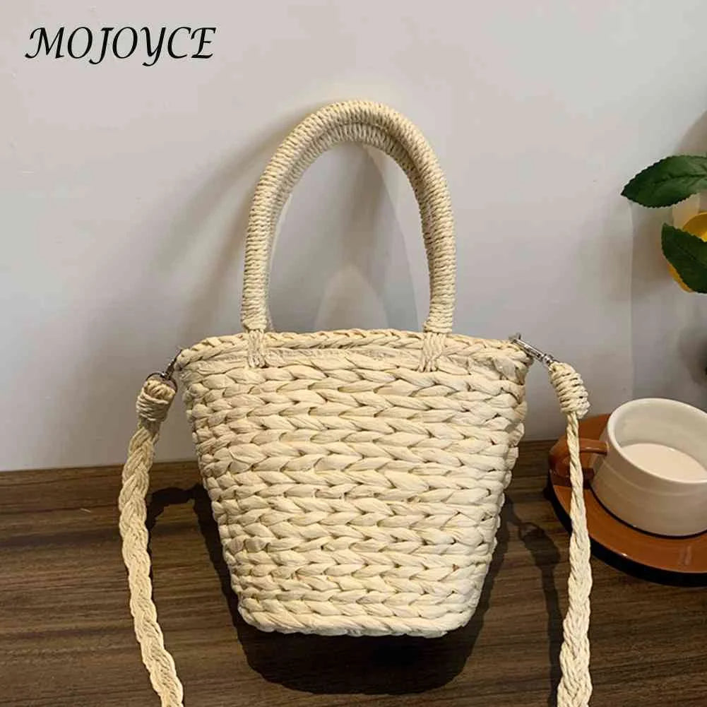 Summer Hand-Woven Commute Bag Casual Flower Basket Shape