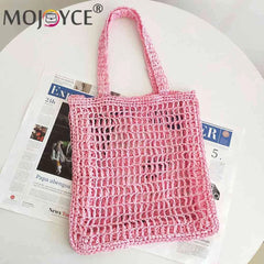 Summer Hand-Woven Beach Vacation Bags Hollow Casual Portable Net Crochet