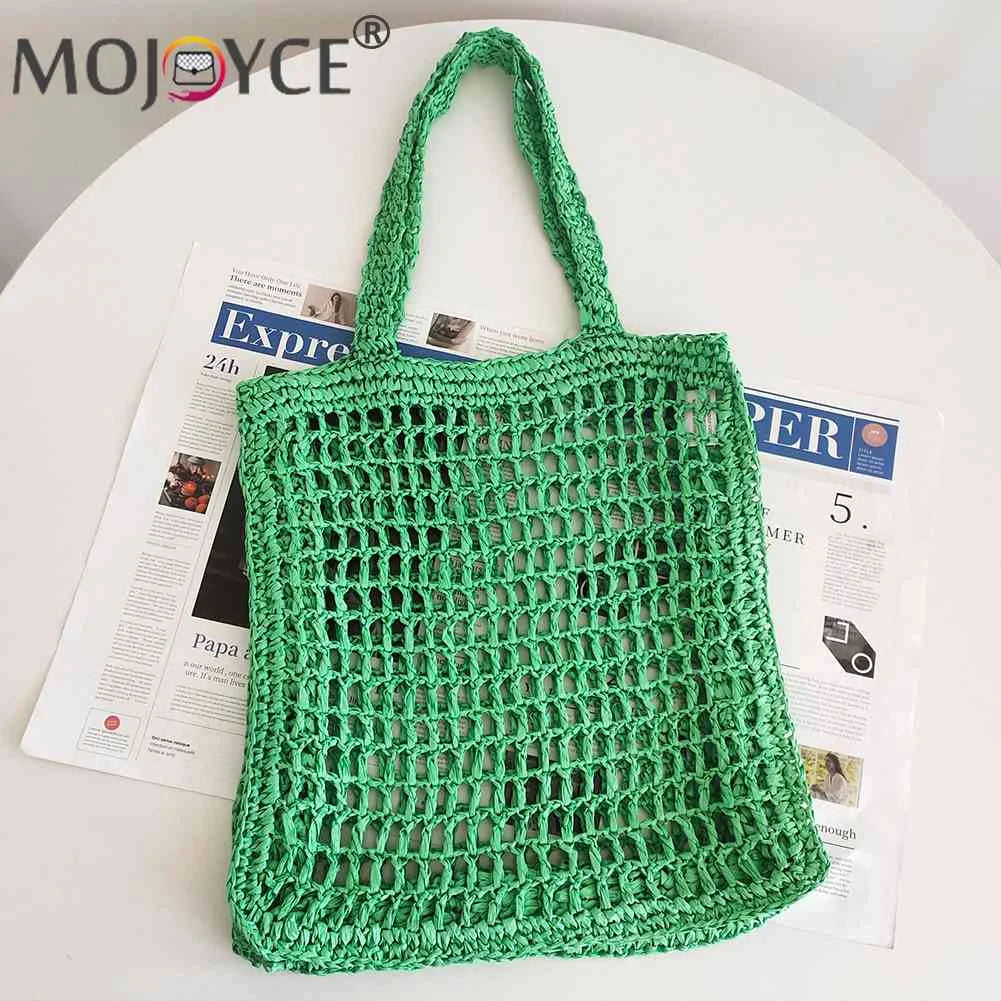 Summer Hand-Woven Beach Vacation Bags Hollow Casual Portable Net Crochet
