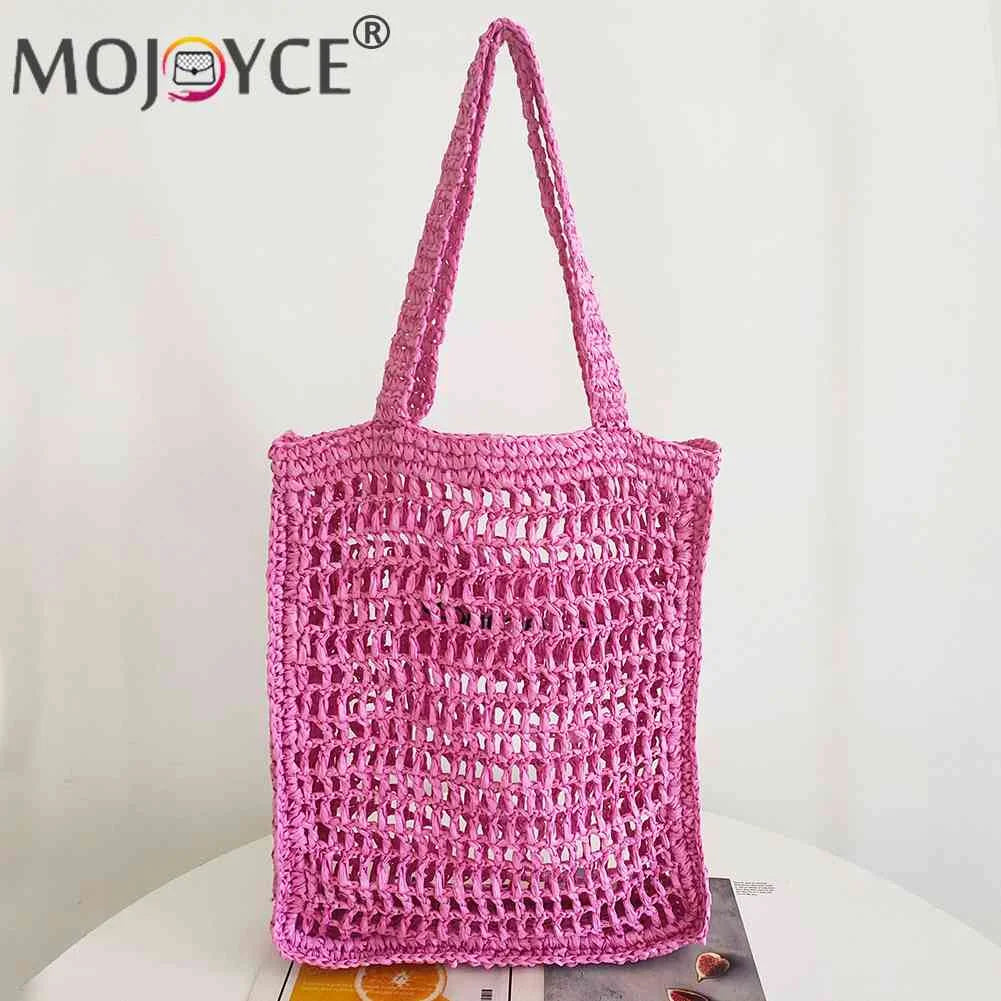 Summer Hand-Woven Beach Vacation Bags Hollow Casual Portable Net Crochet