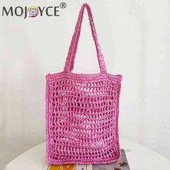 Summer Hand-Woven Beach Vacation Bags Hollow Casual Portable Net Crochet