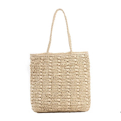 Bohemian Straw Beach Totes Handbag Lady Travel Shopper Weaving Bags