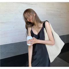 Summer Bags Shoulder Bags Women Beach Weaving Ladies Straw Bag Armpit Bag