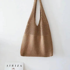Summer Hollow Woven Shoulder Bag Large Capacity Totes Beach Handbag