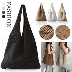 Summer Hollow Woven Shoulder Bag Large Capacity Totes Beach Handbag