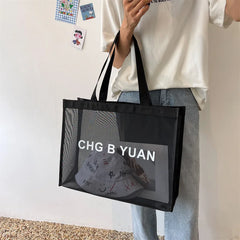 Summer Ins Women Bag Transparent Shoulder Tote Large-capacity Handbag