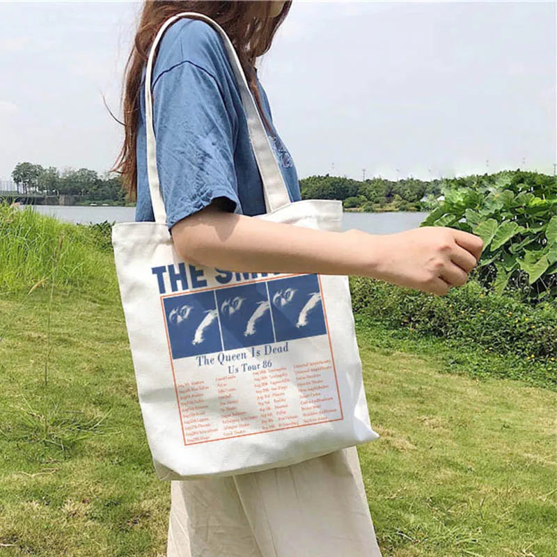 Summer Cartoon Canvas Shoulder Bag Harajuku Casual College Bag