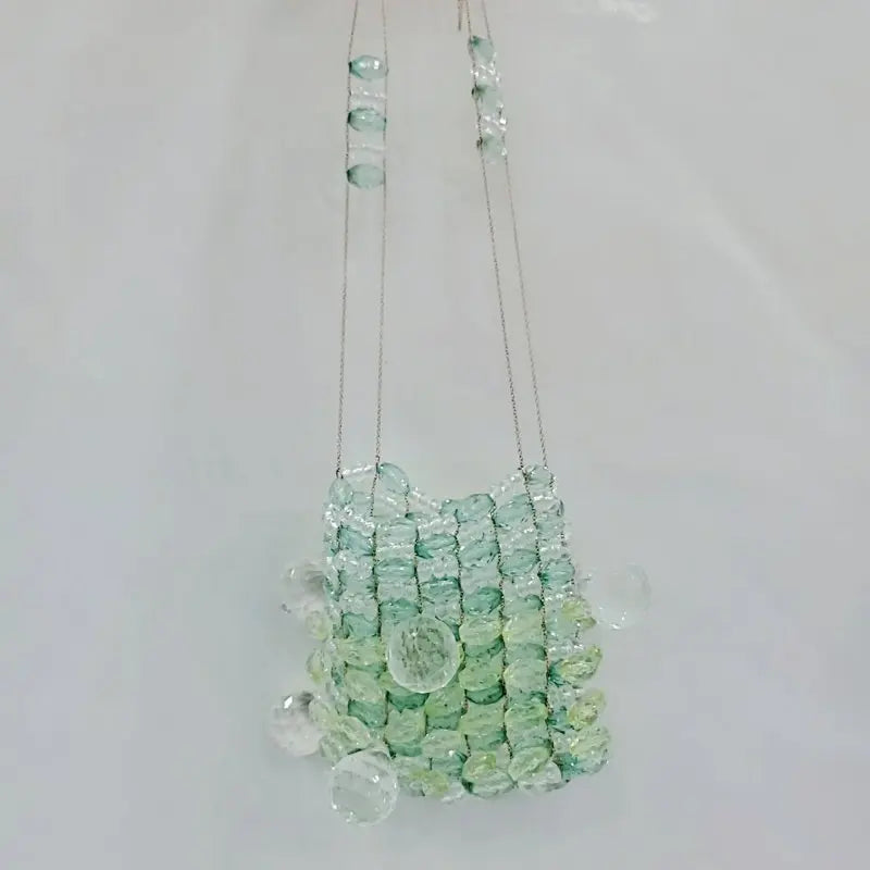Summer Ladies Bead Bags Mini Shoulder Bag Crystal Girl Woven Messenger Bag