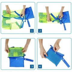Large Mesh Beach Bag for Towels Toys Waterproof Pocket Outdoors Picnic Tote