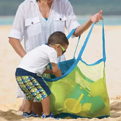 Large Mesh Beach Bag for Towels Toys Waterproof Pocket Outdoors Picnic Tote