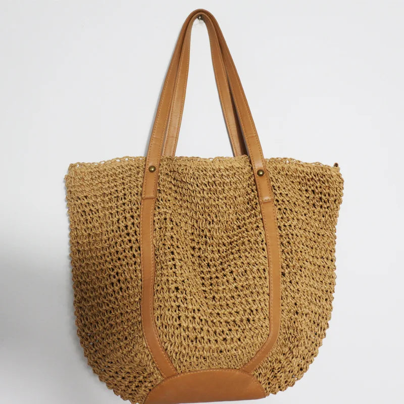 Large Capacity Straw Bag Holiday Beach Totes