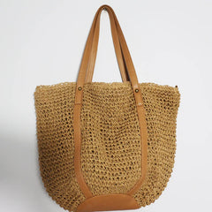 Large Capacity Straw Bag Holiday Beach Totes