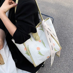 Summer Flowers Totes Bag Women's Handbag Shoulder Tote Bags