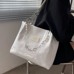 Summer PVC Women's Bag Canvas Tote Large Handbag