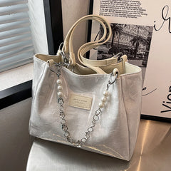 Summer PVC Women's Bag Canvas Tote Large Handbag
