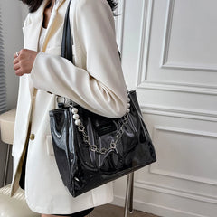 Summer PVC Women's Bag Canvas Tote Large Handbag