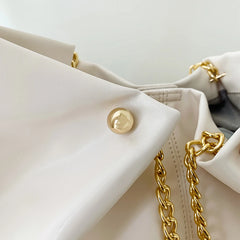 Summer Soft Leather Chain Women Shoulder Bag Large Capacity Ladies Tote