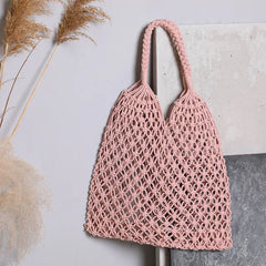 Summer Mesh Hollow Bag For Women Large Capacity Straw Bag