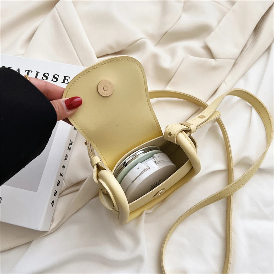 Mini Lady Flap Bag Candy Lipstick Box PU Leather Shoulder Crossbody Bags